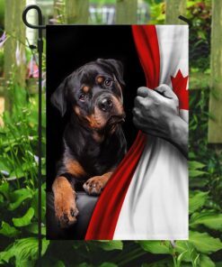 rottweiler dog lover canadian flag trl1295f 6108