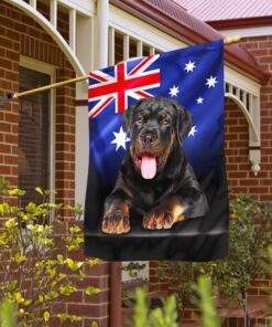 Rottweiler Dog On Australian Flag QNN576Fv2