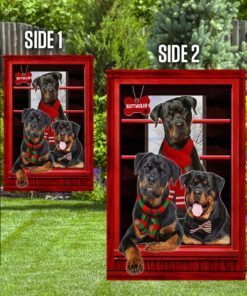 rottweiler flag flagwix™ rottweiler dogs at the door flag 1509