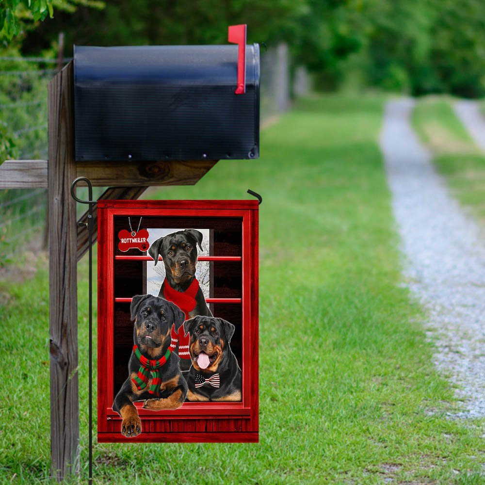 Rottweiler Flag Flagwix™ Rottweiler Dogs At The Door Flag - Image 9