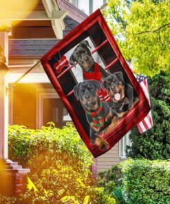 rottweiler flag flagwix™ rottweiler dogs at the door flag 6733