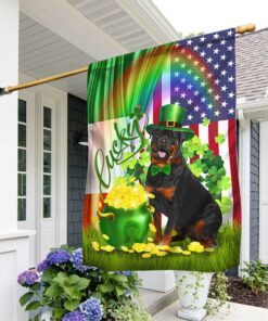Rottweiler Flag Irish Lucky Dog DBD3132Fv2