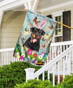 rottweiler happy easter flag 5850