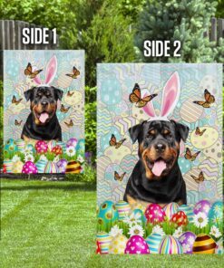 rottweiler happy easter flag 6188