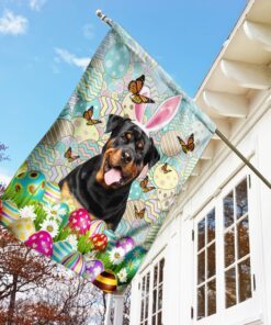 rottweiler happy easter flag 6250