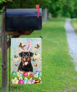 rottweiler happy easter flag 8529