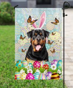 rottweiler happy easter flag 8543