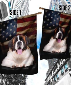 saint bernard american flag 4903