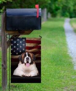 saint bernard american flag 5346