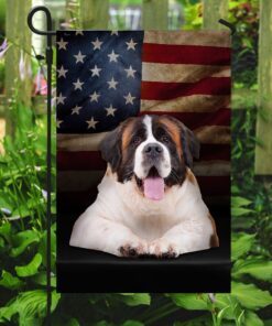 saint bernard american flag 5835