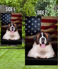 saint bernard american flag 6722