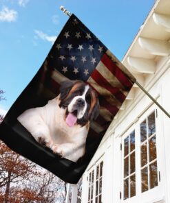 saint bernard american flag 7967