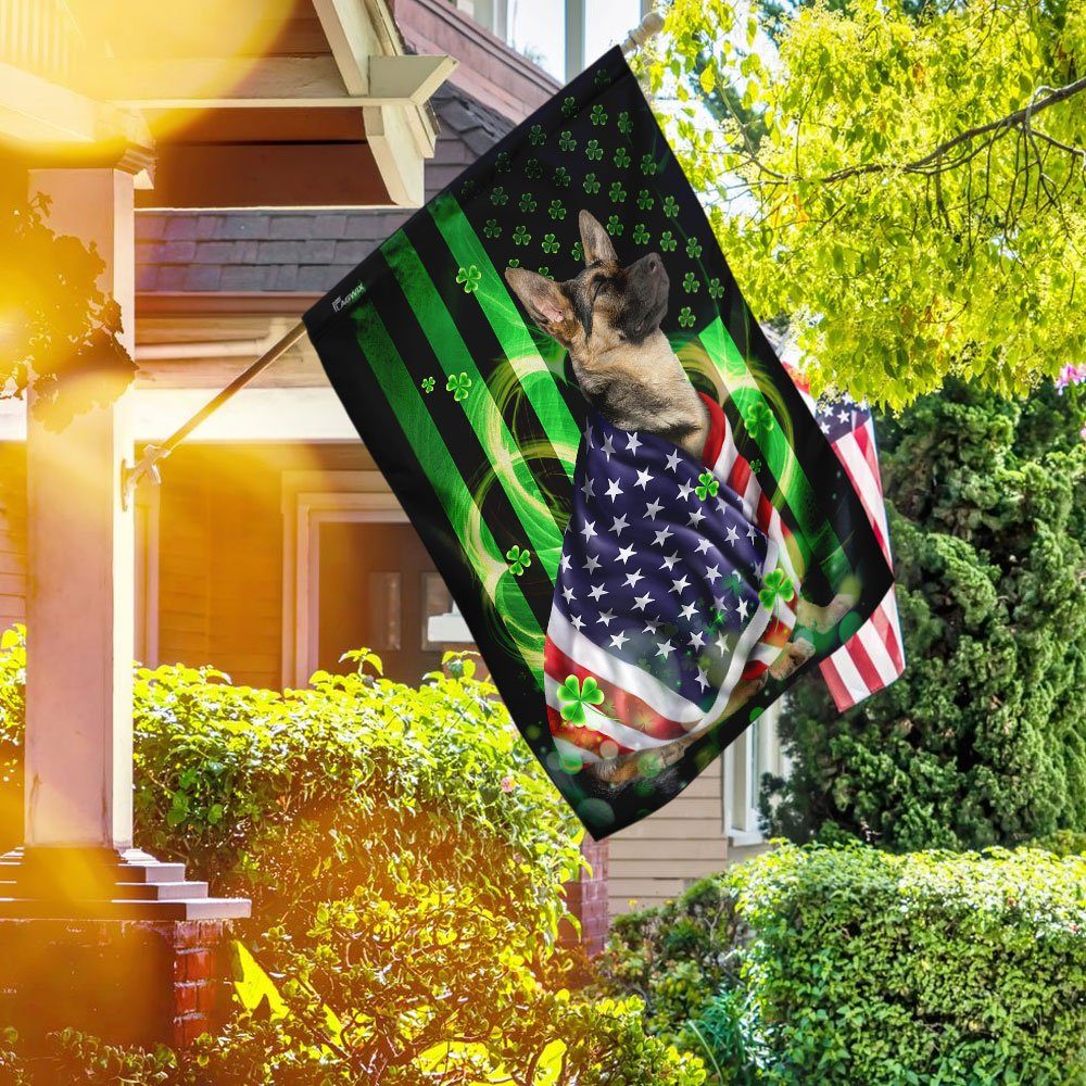 Saint Patrick's Day German Shepherd Flag