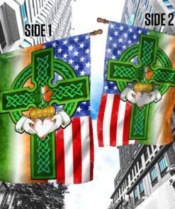 saint patricks day irish american celtic cross flag 2582