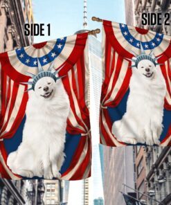 samoyed flag happy independence day for 4th of july bnn118fv6 5560