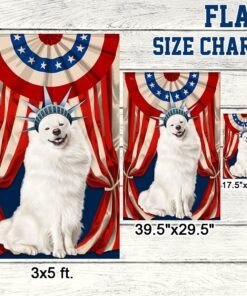 samoyed flag happy independence day for 4th of july bnn118fv6 6157