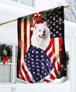 Samoyed Flag Merry Christmas ANL285Fv1