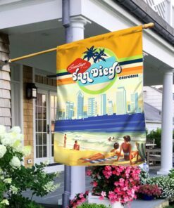 San Diego California Flag Summer Beach LNT426F