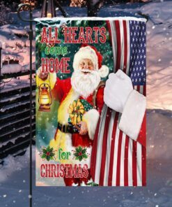 santa claus all hearts come home for christmas flag mbh201f 3012