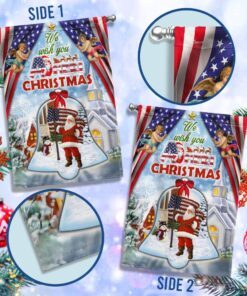 santa claus christmas american flag we wish you ameri christmas flag mln786f 4977