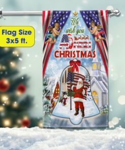 santa claus christmas american flag we wish you ameri christmas flag mln786f 6751