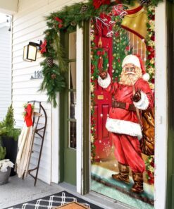 santa claus christmas is coming door cover mln628d 1673