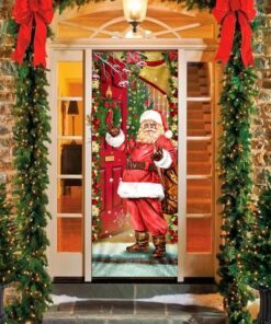santa claus christmas is coming door cover mln628d 1961