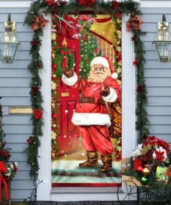 santa claus christmas is coming door cover mln628d 6554