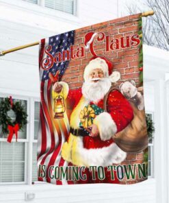 Santa Claus Flag Santa Claus Is Coming To Town LHA1846F