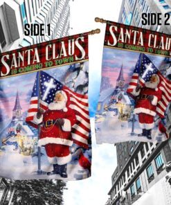 santa claus is coming to town flag 1775