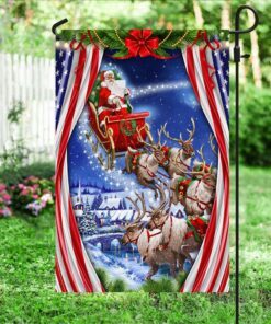 santa claus reindeer flag lha1924f 5481