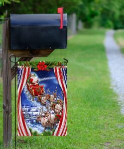 santa claus reindeer flag lha1924f 8725