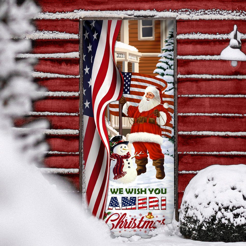 Santa Claus US Door Cover We Wish You Ameri Christmas DDH2940D - Image 5