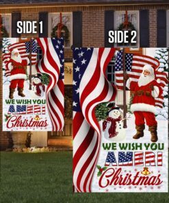 santa claus us flag we wish you ameri christmas ddh2940f 3348