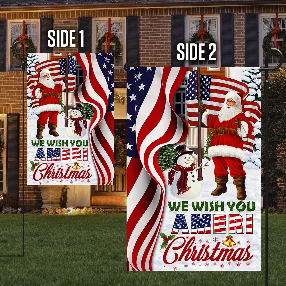 Santa Claus US Flag We Wish You Ameri Christmas DDH2940F - Image 6