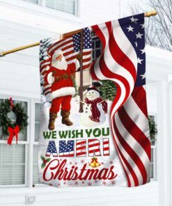 Santa Claus US Flag We Wish You Ameri Christmas DDH2940F