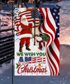 santa claus us flag we wish you ameri christmas ddh2940f 7004