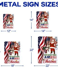 santa claus us hanging metal sign we wish you ameri christmas ddh2940ms 2699