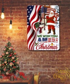 santa claus us hanging metal sign we wish you ameri christmas ddh2940ms 7411