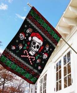 santa skull christmas flag 1972