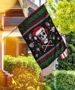 santa skull christmas flag 2372