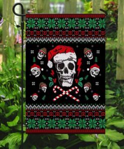 santa skull christmas flag 7780