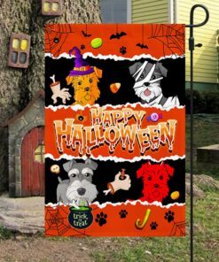 schnauzer halloween flag mlh1890f 3191