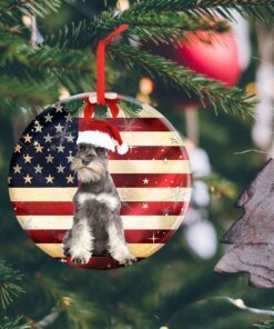 Schnauzer Ornament Merry Christmas ANL285Ovv2