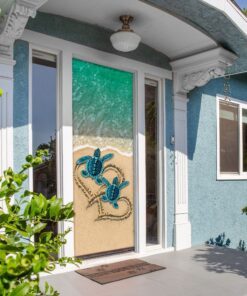 sea turtle beach door cover 8417