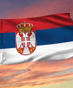 Serbian Flag Serbia Grommet Flag QTR142GF