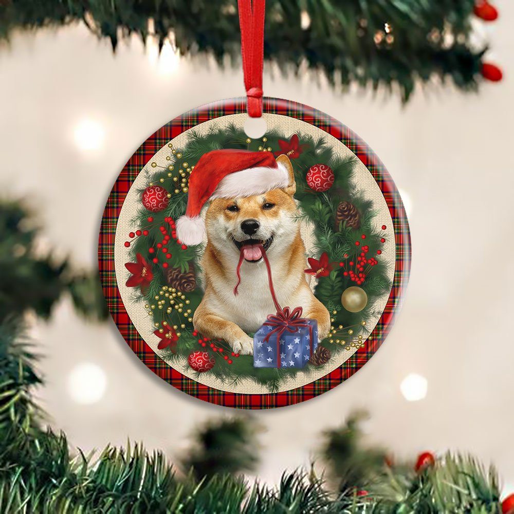 Shiba Ceramic Ornament Dog Lover Christmas Ornament QTR330Ov1 - Image 2