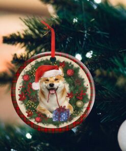 shiba ceramic ornament dog lover christmas ornament qtr330ov1 4657