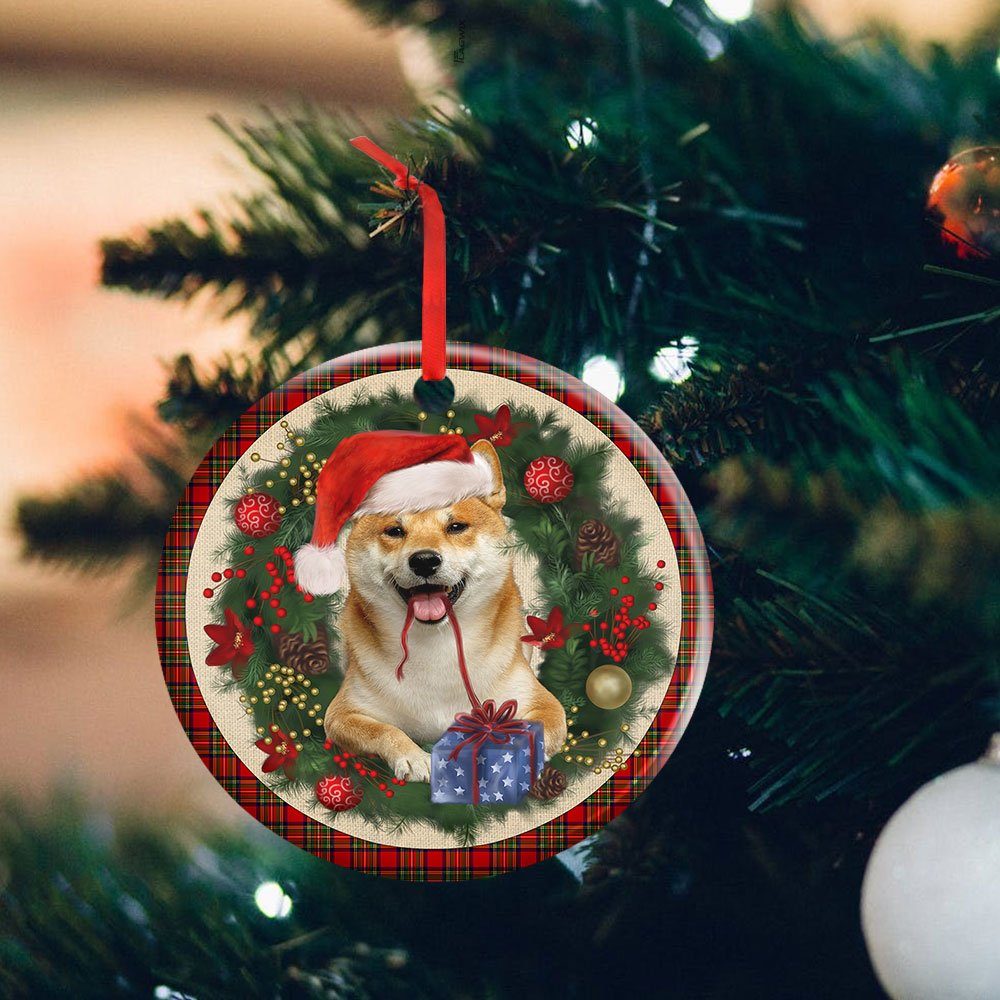 Shiba Ceramic Ornament Dog Lover Christmas Ornament QTR330Ov1 - Image 3