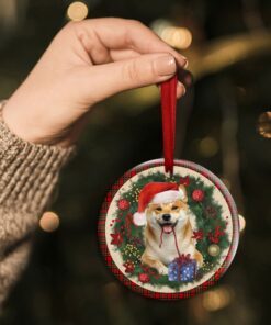 shiba ceramic ornament dog lover christmas ornament qtr330ov1 5756